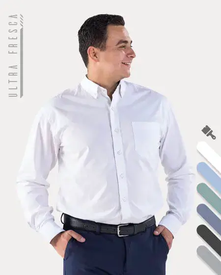 Camisa tipo Oxford 60% algodón para Hombre