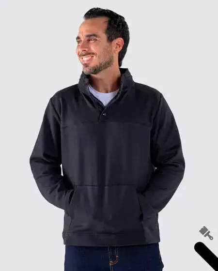 Sudadera negra deportiva unisex - Berrys