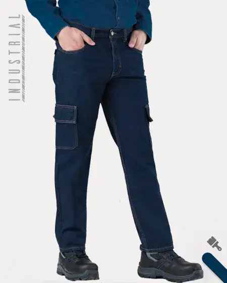 Pantalón Cargo de Mezclilla para Trabajo